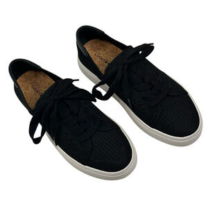 Lucky Brand Talena Black Knit Platform Sneakers Womens Size 7.5M Stretch New $79